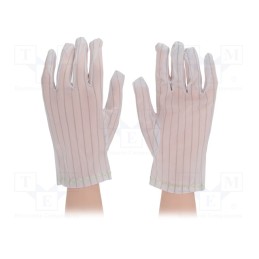 1 pcg x STATICTEC - STC5101 - Protective gloves, ESD, S, 10set, polyester,conductive fibers