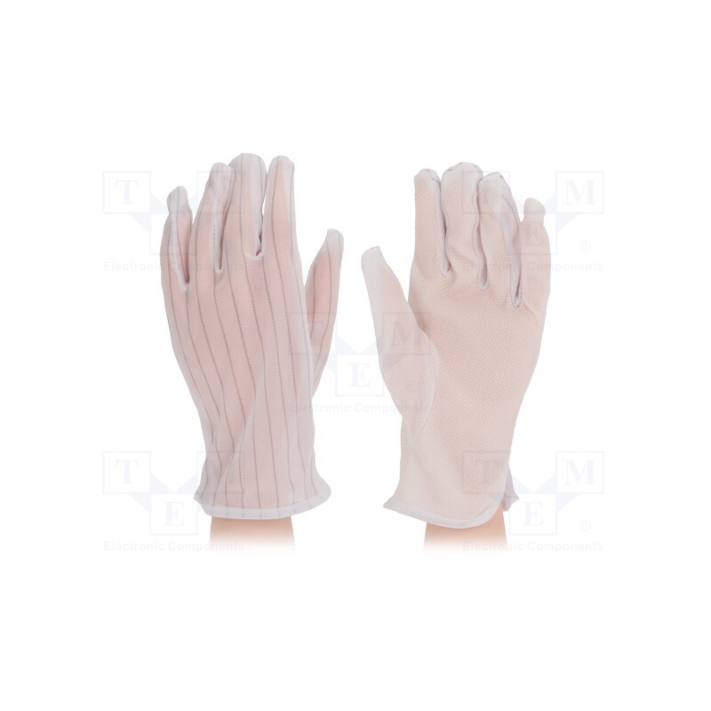 1 pcg x STATICTEC - STC5201 - Protective gloves, ESD, S, 10set, polyester,conductive fibers