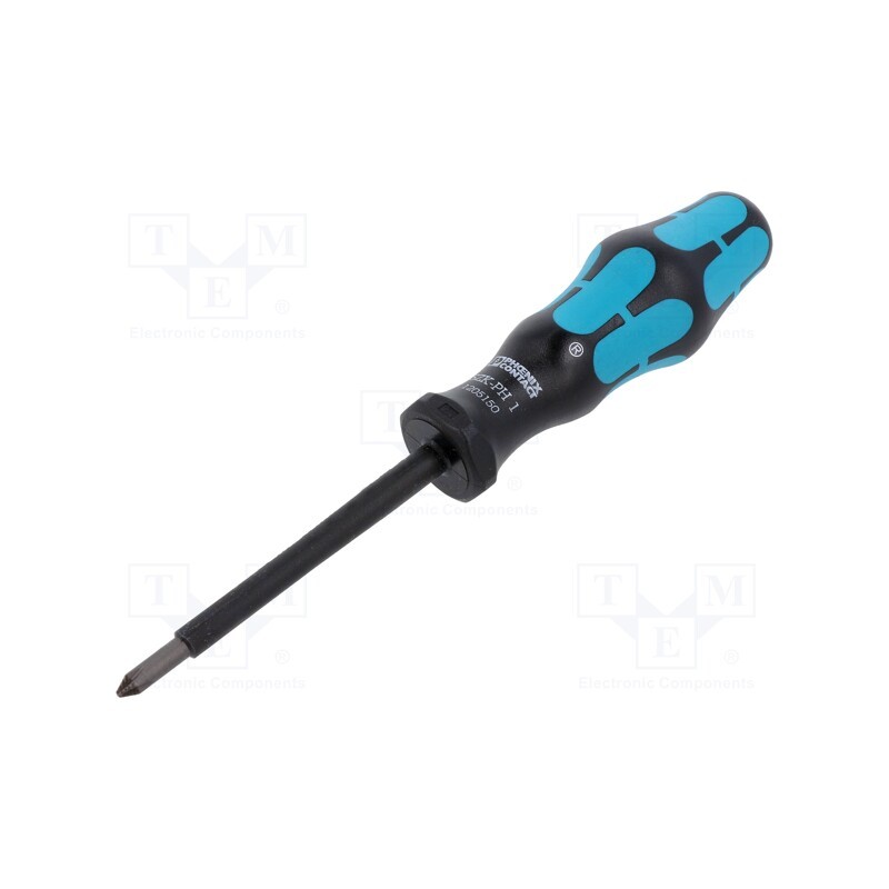 1 pcs x PHOENIX CONTACT - SZK PH1 VDE - Screwdriver, insulated, Phillips, PH1, Blade length: 80mm