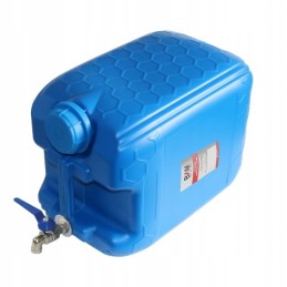 Water bank container with tap, 10l, blue