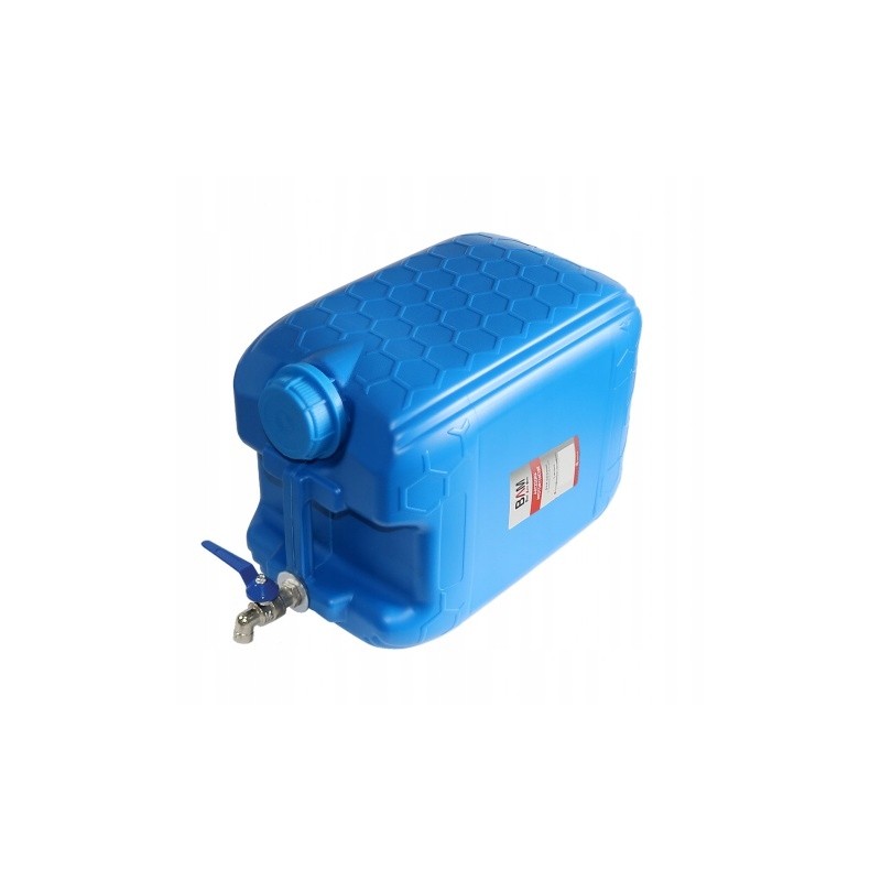 Water bank container with tap, 10l, blue