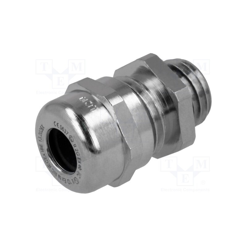 1 pcs x LAPP - 53112700 - Cable gland, M12, 1.5, IP68, brass, Body plating: nickel