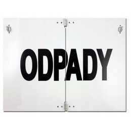 Collapsible waste warning sign