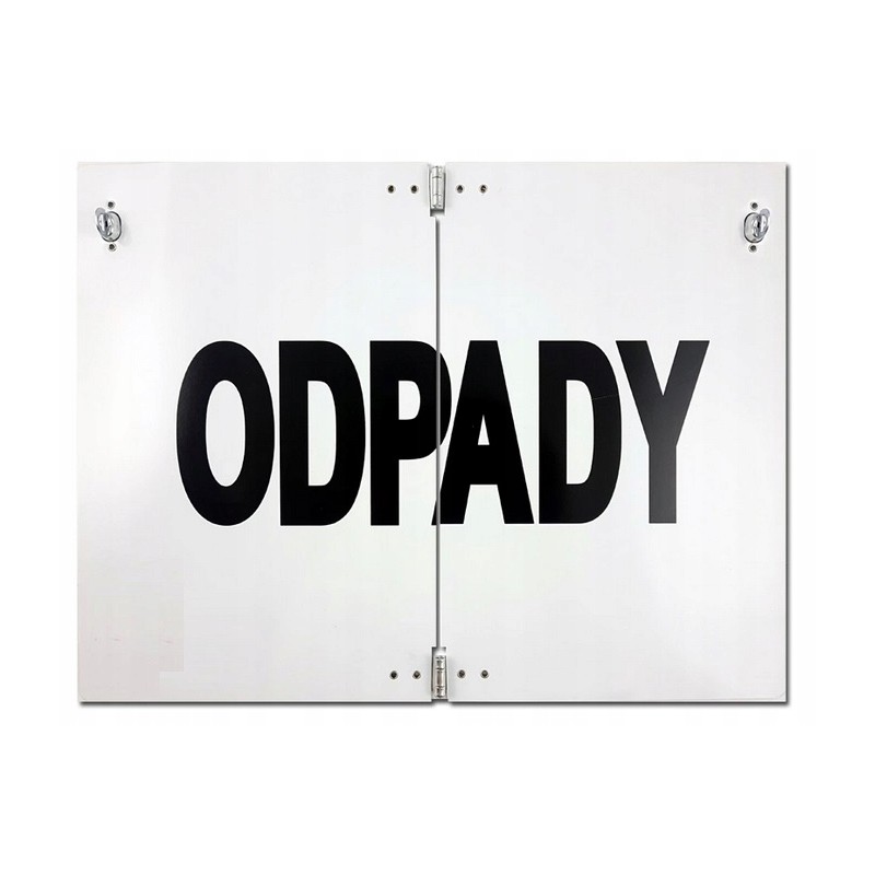 Collapsible waste warning sign