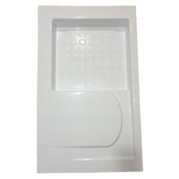 Large shower tray 1155 x 695 x h100mm white