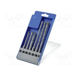 1 set x PROLINE - 90006 - Drill set, for concrete, steel, box, concrete, 6pcs.