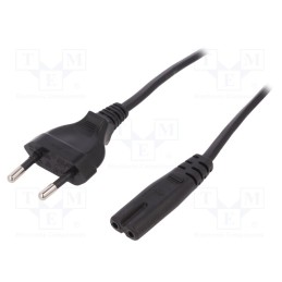 1 pcs x DIGITUS - AK-440104-018-S - Cable, CEE 7/16 (C) plug,IEC C7 female, 1.8m, Sockets: 1, black