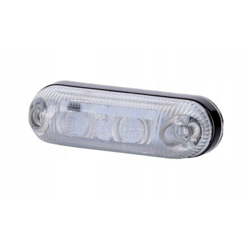 LED marker lamp, oval, white, 12 24v