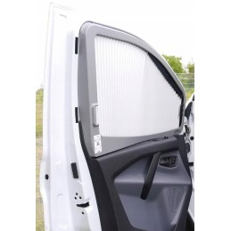 Roller blinds, accordion curtains, side draw, Transit 18