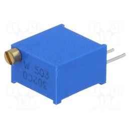 100 pcs x BOURNS - 3299W-1-503LF - Potentiometer: mounting, multiturn, 50kΩ, 500mW, THT, ±10%, linear