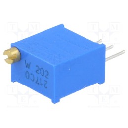 100 pcs x BOURNS - 3299W-1-202LF - Potentiometer: mounting, multiturn, 2kΩ, 500mW, THT, ±10%, linear