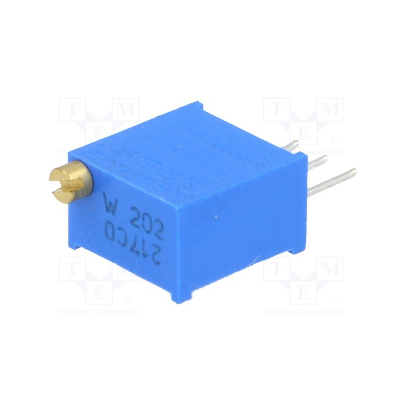 100 pcs x BOURNS - 3299W-1-202LF - Potentiometer: mounting, multiturn, 2kΩ, 500mW, THT, ±10%, linear