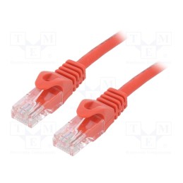 1 pcs x GEMBIRD - PP6U-0.5M/R - Patch cord, U/UTP, 6, stranded, CCA, PVC, red, 0.5m, 26AWG