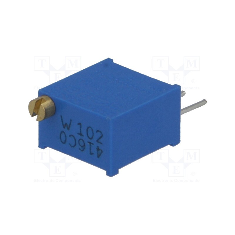 100 pcs x BOURNS - 3299W-1-102LF - Potentiometer: mounting, multiturn, 1kΩ, 500mW, THT, ±10%, linear