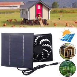Solar panel fan kit for chicken coops greenhouses sheds