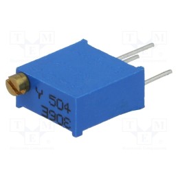 100 pcs x BOURNS - 3296Y-1-504LF - Potentiometer: mounting, multiturn, 500kΩ, 500mW, THT, ±10%, linear