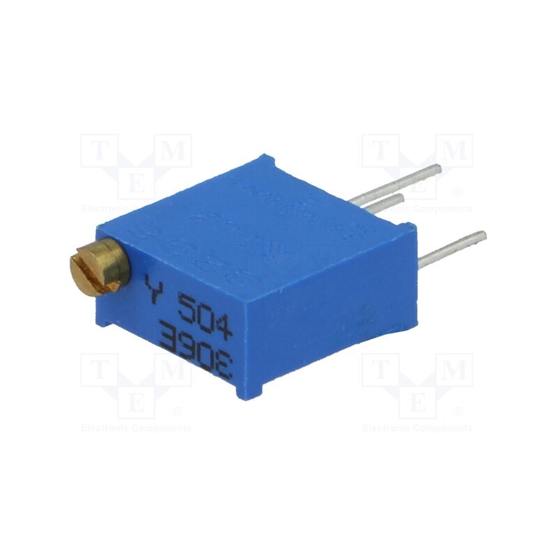 100 pcs x BOURNS - 3296Y-1-504LF - Potentiometer: mounting, multiturn, 500kΩ, 500mW, THT, ±10%, linear