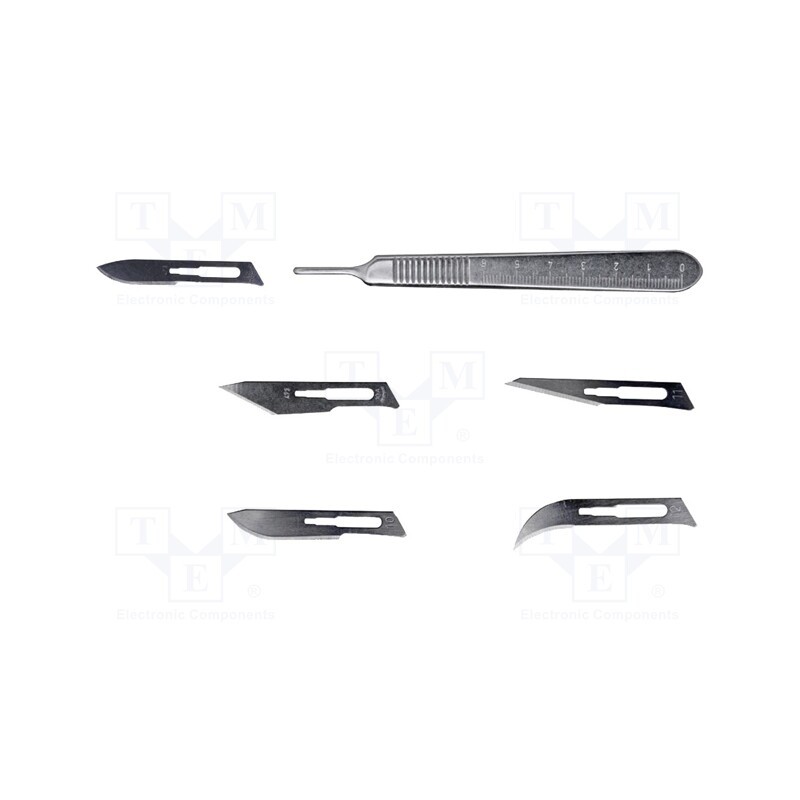 1 set x BERNSTEIN - 2-102 - Scalpel holder, Kit: 5x blade