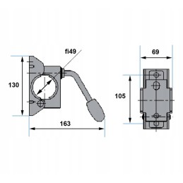 Support wheel holder 48mm alco