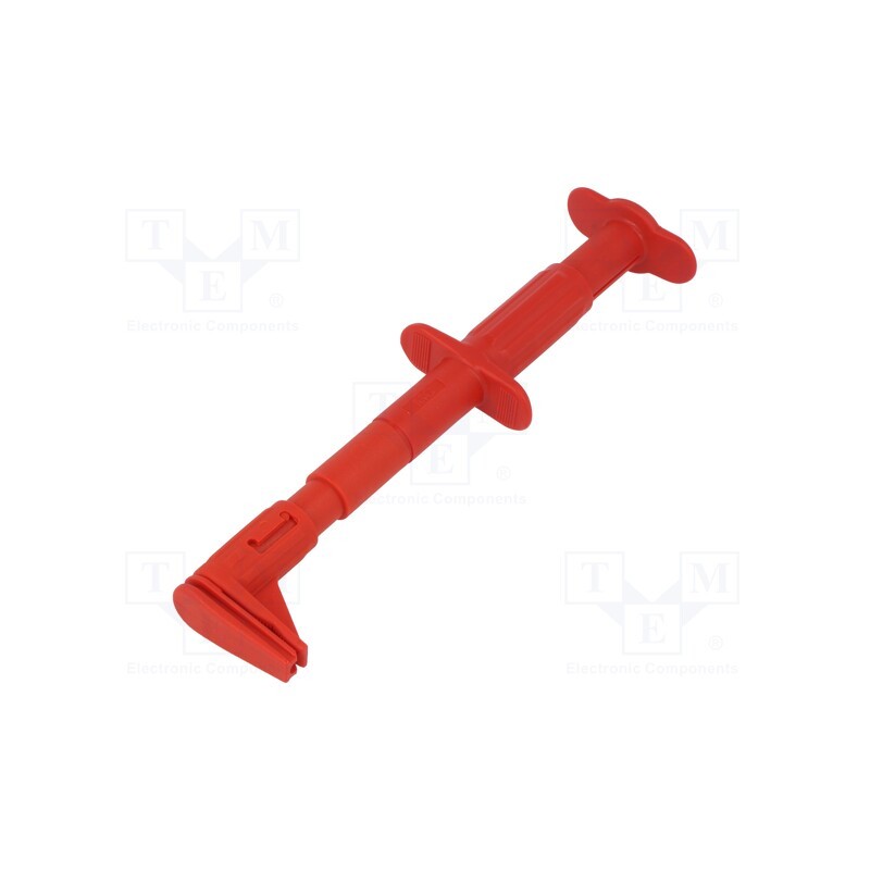 1 pcs x STu00c4UBLI - 66.9829-22 - Clip-on probe, crocodile, 5A, 1kVDC, red, Grip capac: max.25mm, 4mm