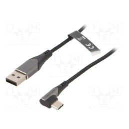 1 pcs x VENTION - COEHC - Cable, USB 2.0, USB A plug,USB C angled plug, nickel plated