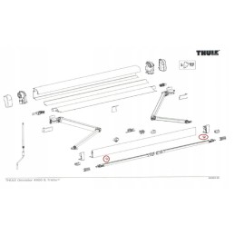 Knurled screw support foot Thule Omnistor 4900 2 pcs