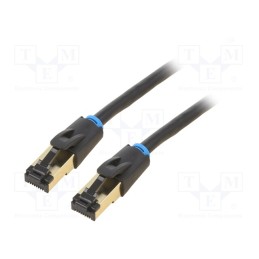 1 pcs x VENTION - IKABI - Patch cord, S/FTP, Cat 8, OFC, PVC, black, 3m, RJ45 plug,both sides