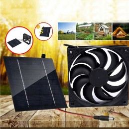 Fan with solar panel, exhaust fan for kennel, chicken coop