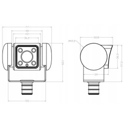 Color reversing camera perfectview cam 45 nav silver Dometic in WA