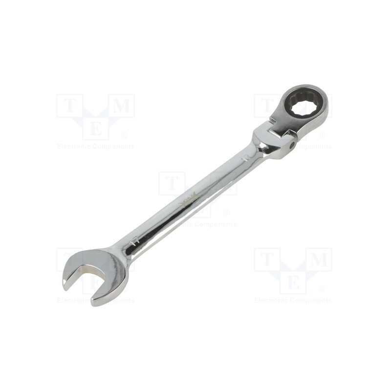 1 pcs x BM GROUP - 16617 - Wrench, combination spanner,with ratchet,with joint, 17mm