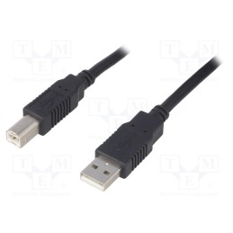1 pcs x BQ CABLE - CAB-USB2AB/1.8-BK - Cable, USB 2.0, USB A plug,USB B plug, 1.8m, black, Core: CCA