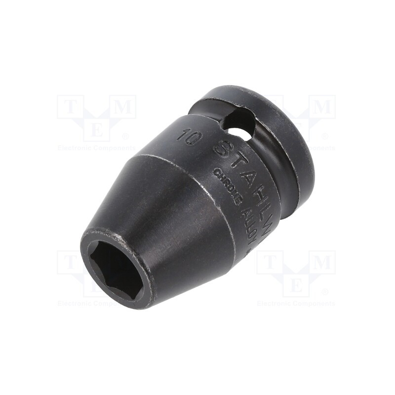 1 pcs x STAHLWILLE - 23010010 - Socket, 6-angles,socket spanner,impact, HEX 10mm, 1/2', 38mm