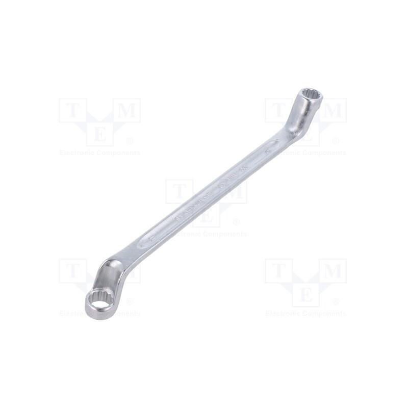1 pcs x STAHLWILLE - 41041011 - Wrench, box, 10mm,11mm, chromium plated steel, L: 200mm, offset