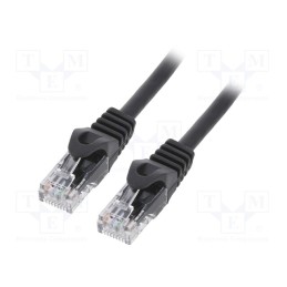 1 pcs x GEMBIRD - PP6U-1M/BK - Patch cord, U/UTP, 6, stranded, CCA, PVC, black, 1m, 26AWG