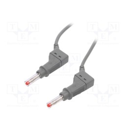 1 pcs x STu00c4UBLI - 66.9407-10028 - Connection cable, 32A, banana plug 4mm,both sides, Len: 1m, grey