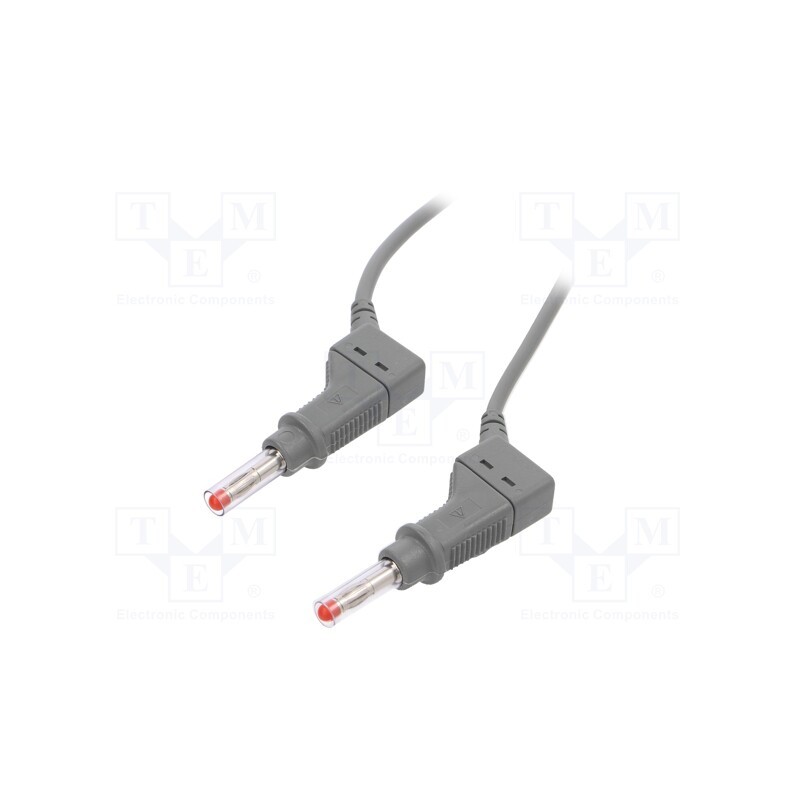 1 pcs x STu00c4UBLI - 66.9407-10028 - Connection cable, 32A, banana plug 4mm,both sides, Len: 1m, grey