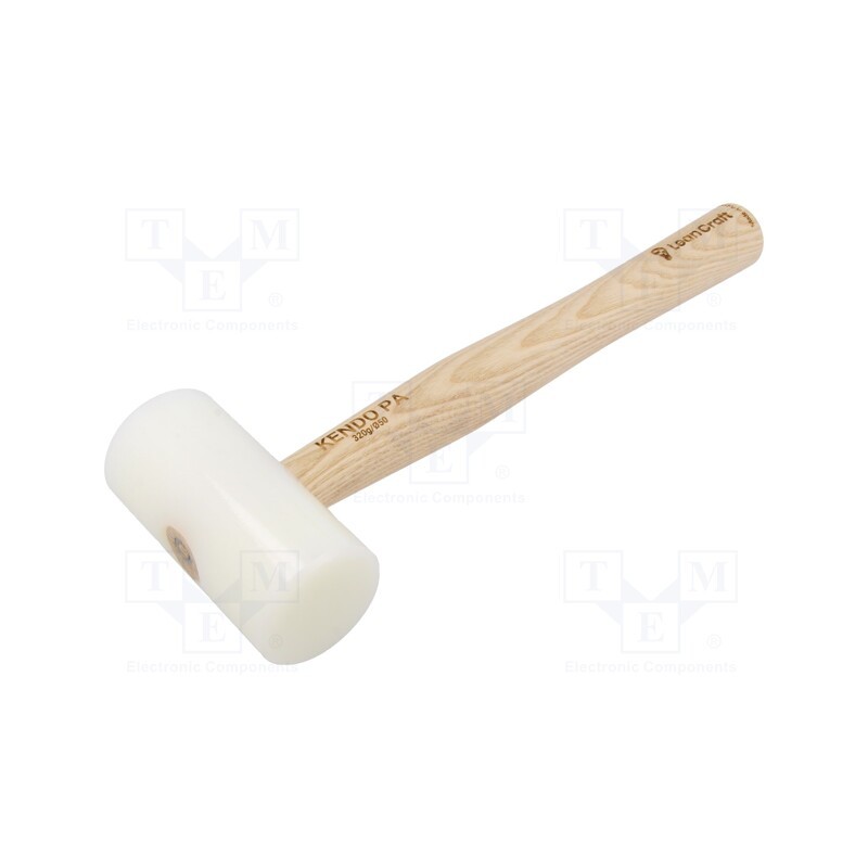 1 pcs x LeanCraft - KENDO-PA-50-W - Hammer, 240g, 50mm, round, polyamide, wood (ash), KENDO