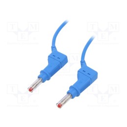 1 pcs x STu00c4UBLI - 66.9407-10023 - Connection cable, 32A, banana plug 4mm,both sides, Len: 1m, blue