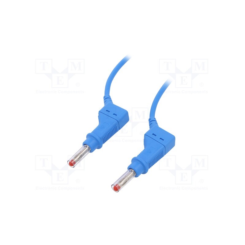 1 pcs x STu00c4UBLI - 66.9407-10023 - Connection cable, 32A, banana plug 4mm,both sides, Len: 1m, blue