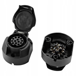 Trailer socket, plastic, 13 pin 12 24v