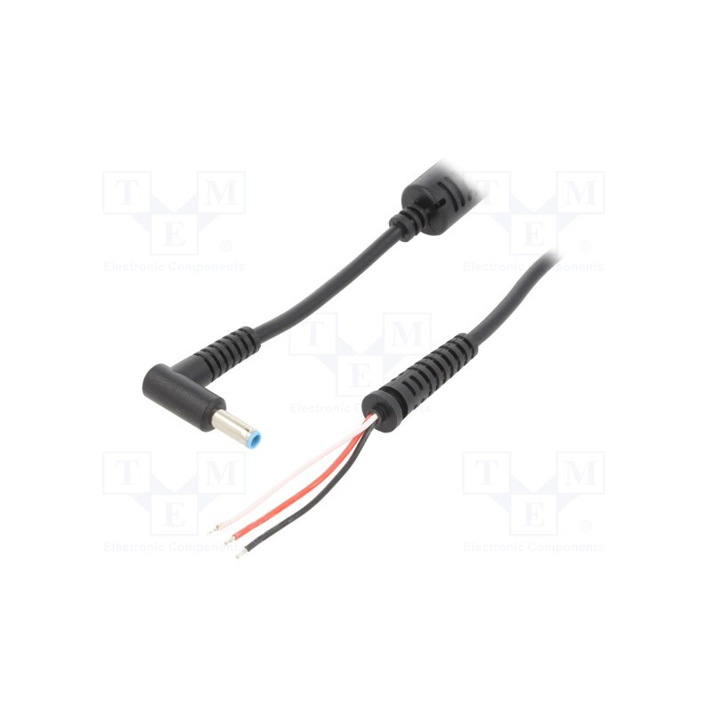 1 pcs x AKYGA - AK-SC-11 - Cable, 3x0.5mm2, wires,DC 4,5/3,0 plug, angled, black, 1.2m