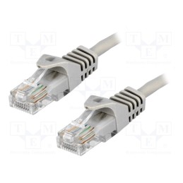 1 pcs x LOGILINK - CP1072U - Patch cord, U/UTP, 5e, CCA, grey, 5m, RJ45 plug,both sides