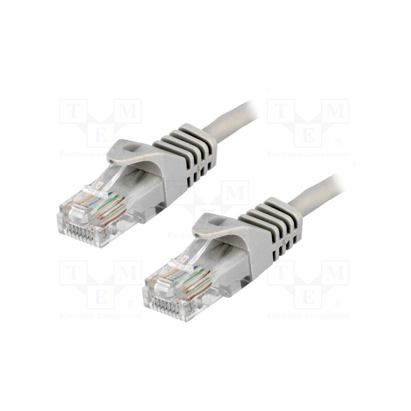 1 pcs x LOGILINK - CP1072U - Patch cord, U/UTP, 5e, CCA, grey, 5m, RJ45 plug,both sides