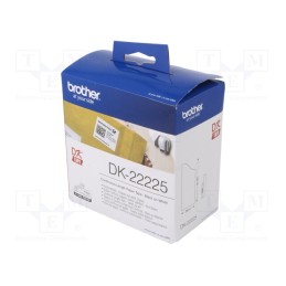 1 pcs x BROTHER - DK-22225 - Label, 38mm, 30.48m, white, Character colour: black, self-adhesive