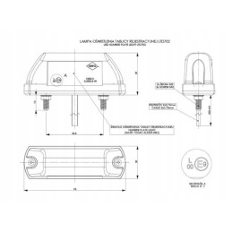 Small LED license plate lamp