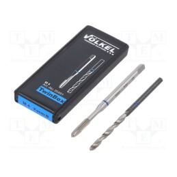 1 set x Vu00d6LKEL - 35491 - Tap, high speed steel cobalt HSS-E, M4, 0.7, ISO2/6H, 2pcs.