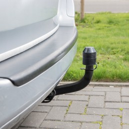 Black rubber towball cap cover with eyelet