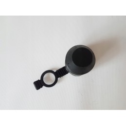 Black rubber towball cap cover with eyelet