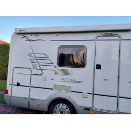 A set of stickers for a camper trailer