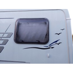 A set of stickers for a camper trailer